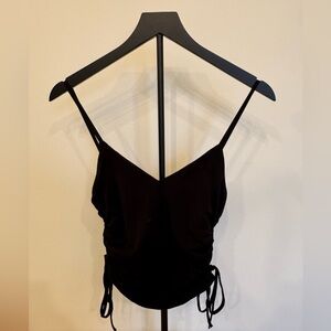 Black Ruched Women's Top